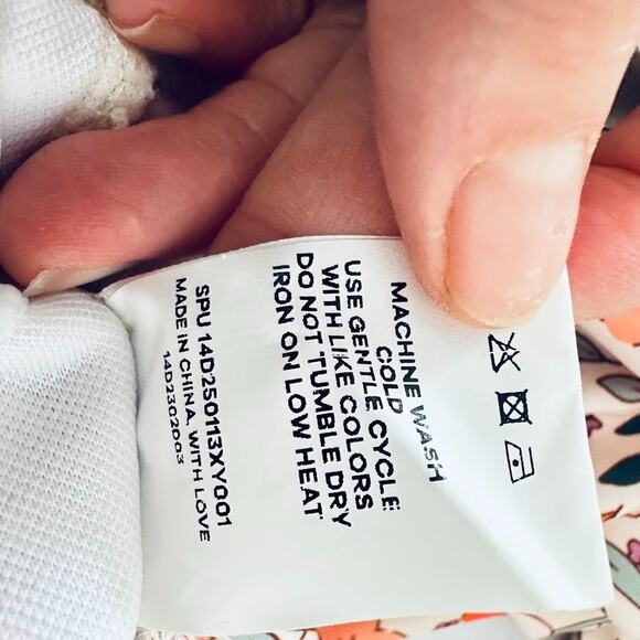 Bloomchic Sleeveless Swim Dress Orange Floral Print Size 14-16 Padded Boho Beach - Picture 7 of 9